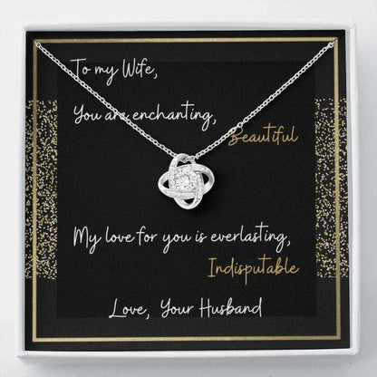 Wife Necklace “ Necklace For Wife “ Gift Necklace Message Card “ To My Wife For Karwa Chauth Rakva