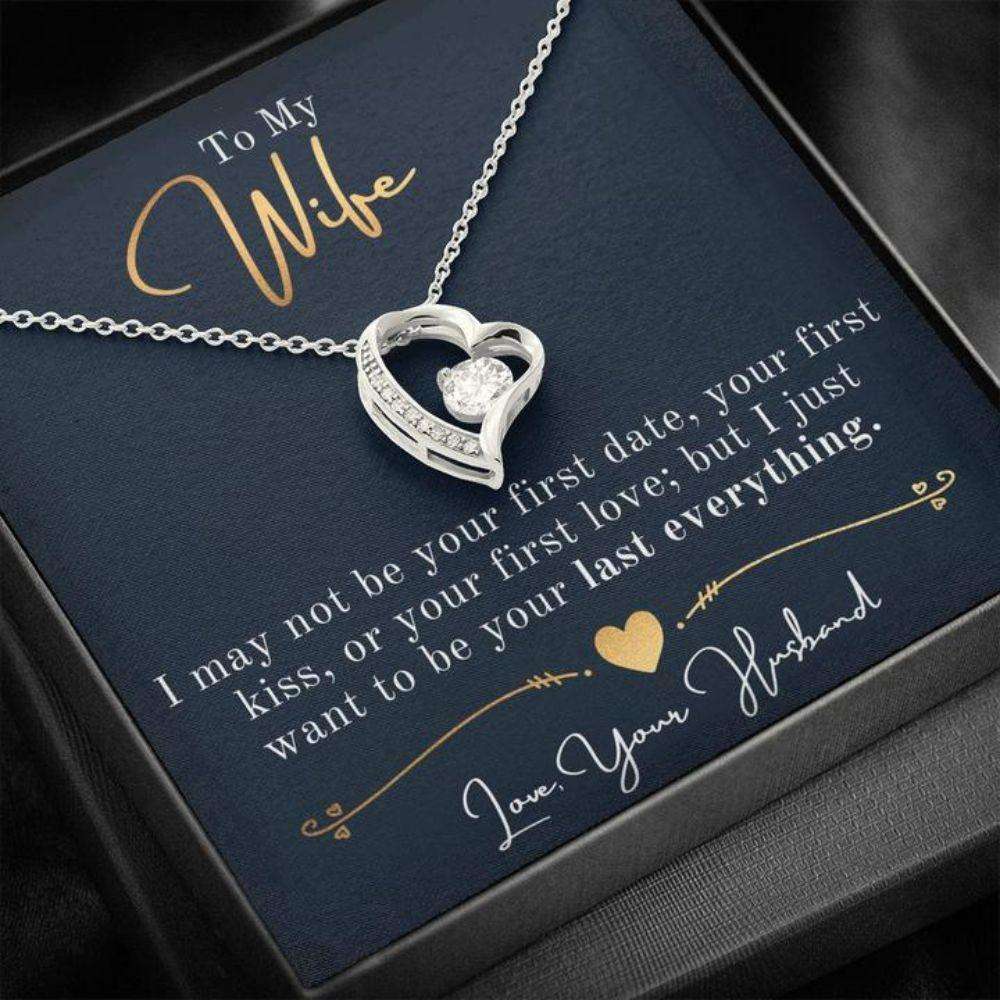 Wife Necklace “ Necklace For Wife “ Gift Necklace Message Card “ To Wife “ Last Everything For Karwa Chauth Rakva