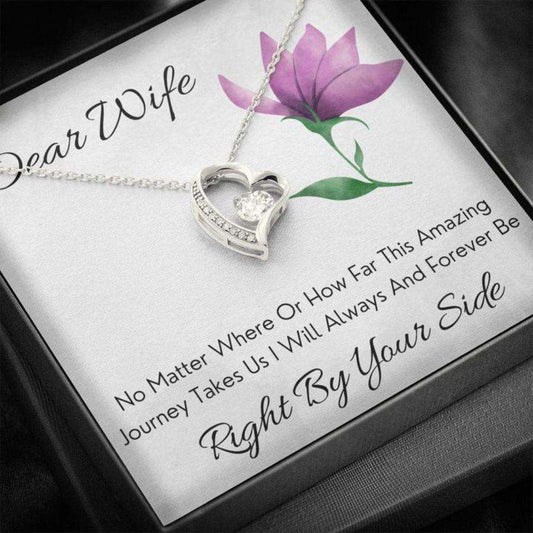 Wife Necklace “ Necklace For Wife “ Gift Necklace To My Wife “ By Your Side For Karwa Chauth Rakva