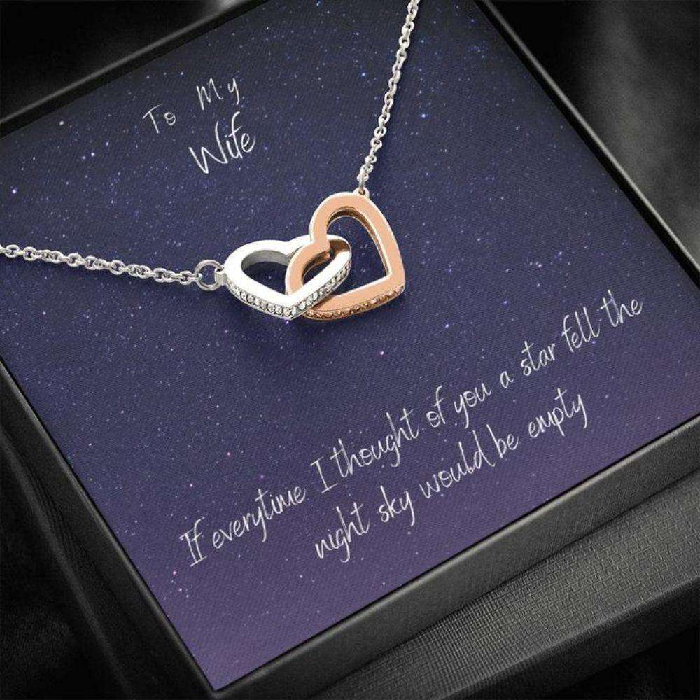 Wife Necklace “ Necklace For Wife “ Gift Necklace With Message Card Star Wife For Karwa Chauth Rakva