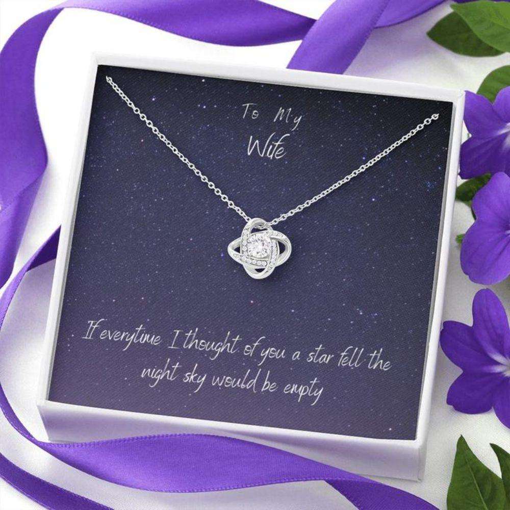 Wife Necklace “ Necklace For Wife “ Gift Necklace With Message Card Star Wife Stronger Together For Karwa Chauth Rakva