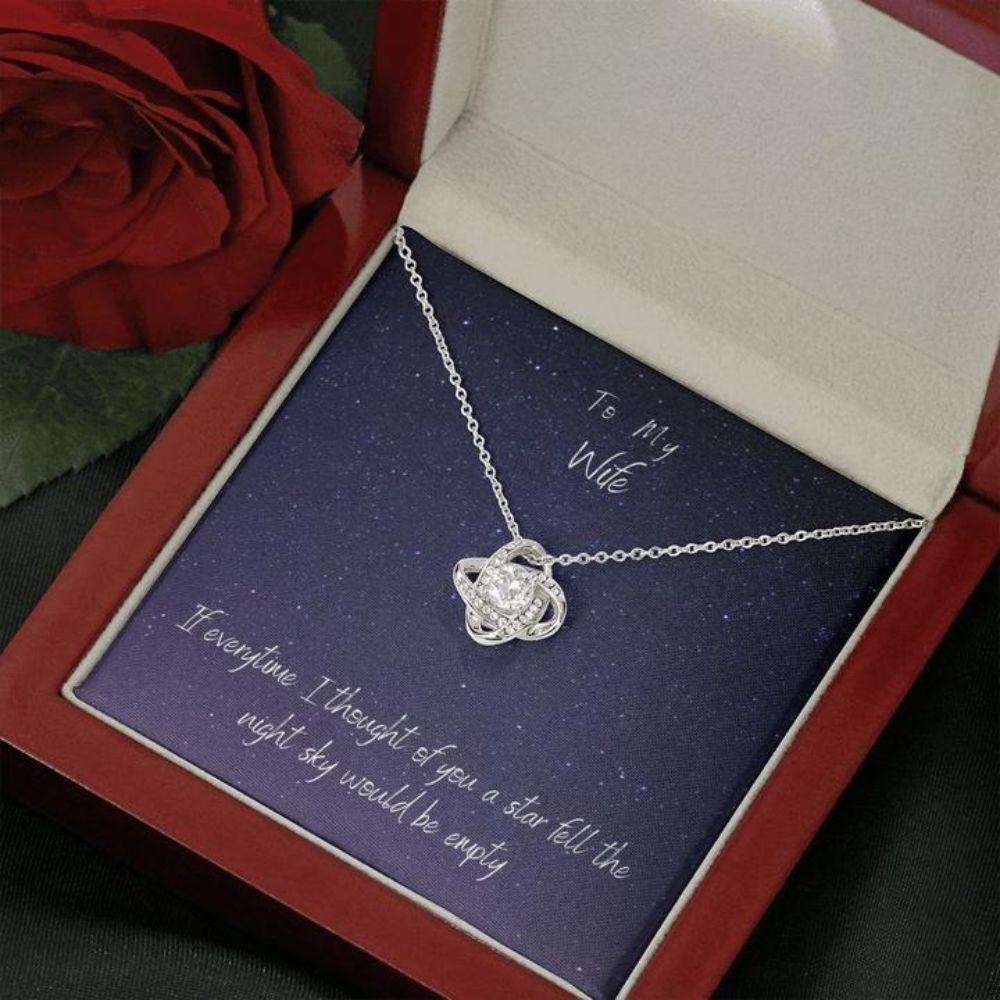 Wife Necklace “ Necklace For Wife “ Gift Necklace With Message Card Star Wife Stronger Together For Karwa Chauth Rakva