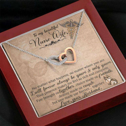 Wife Necklace “ Necklace For Wife “ To My Beautiful Nurse Wife Necklace For Karwa Chauth Rakva