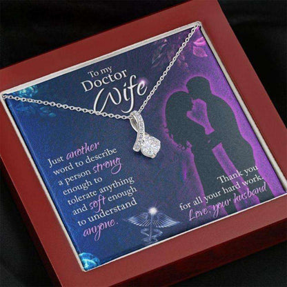 Wife Necklace “ Necklace For Wife “ To My Doctor Wife Beauty Necklace For Archievement Rakva