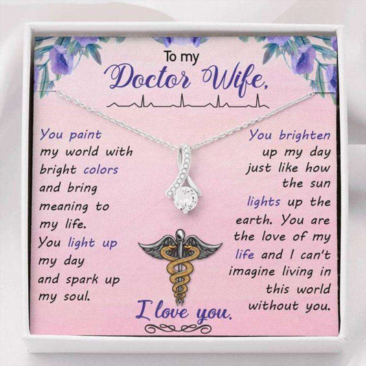 Wife Necklace “ Necklace For Wife “ To My Doctor Wife-You Paint My World The For Karwa Chauth Rakva