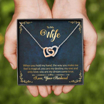 Wife Necklace “ Necklace For Wife “ To My Wife In Navy And Gold For Karwa Chauth Rakva