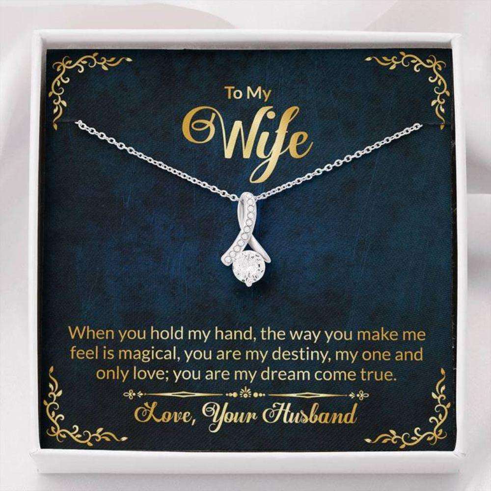 Wife Necklace “ Necklace For Wife “ To My Wife In Navy And Gold Gift For Karwa Chauth Rakva