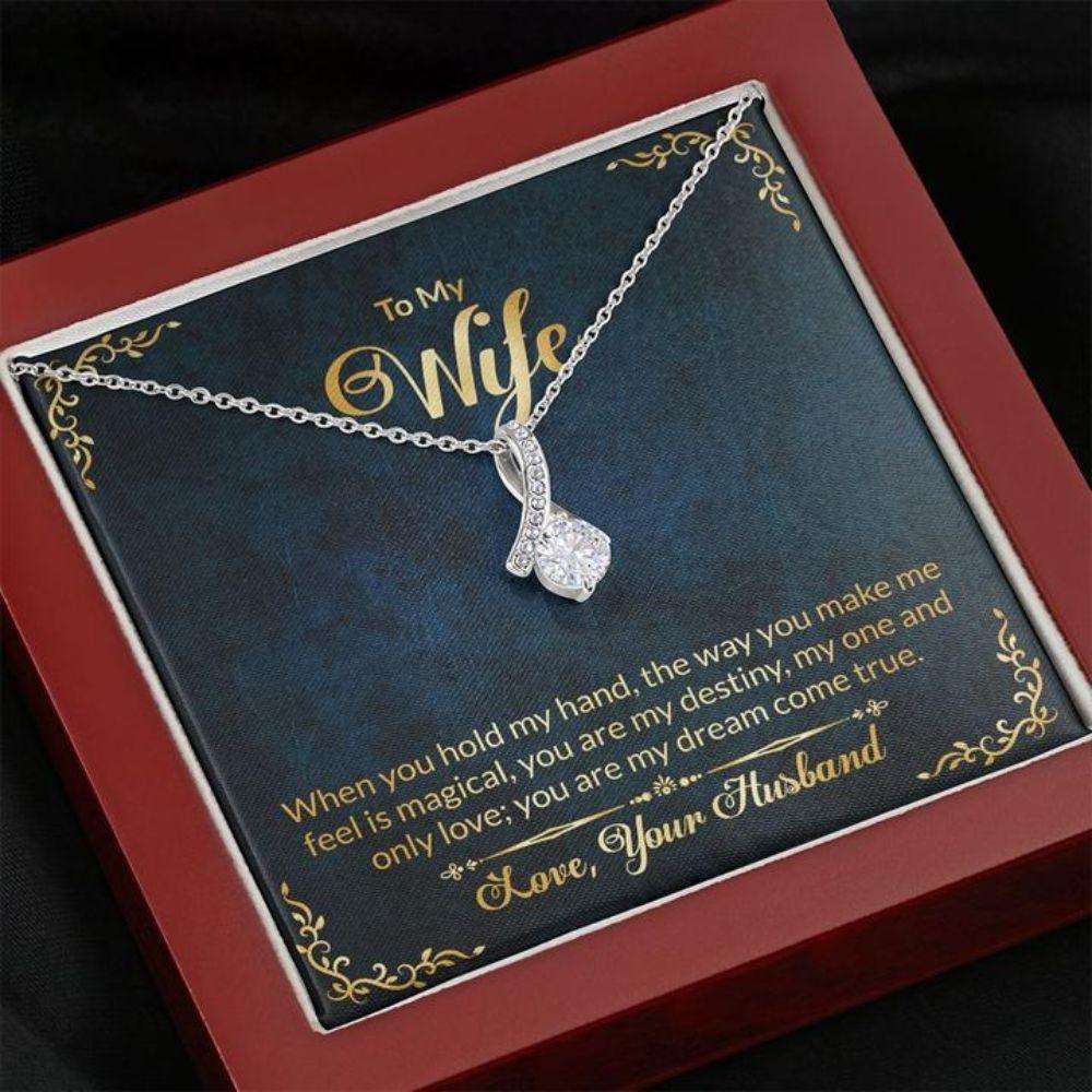 Wife Necklace “ Necklace For Wife “ To My Wife In Navy And Gold Gift For Karwa Chauth Rakva