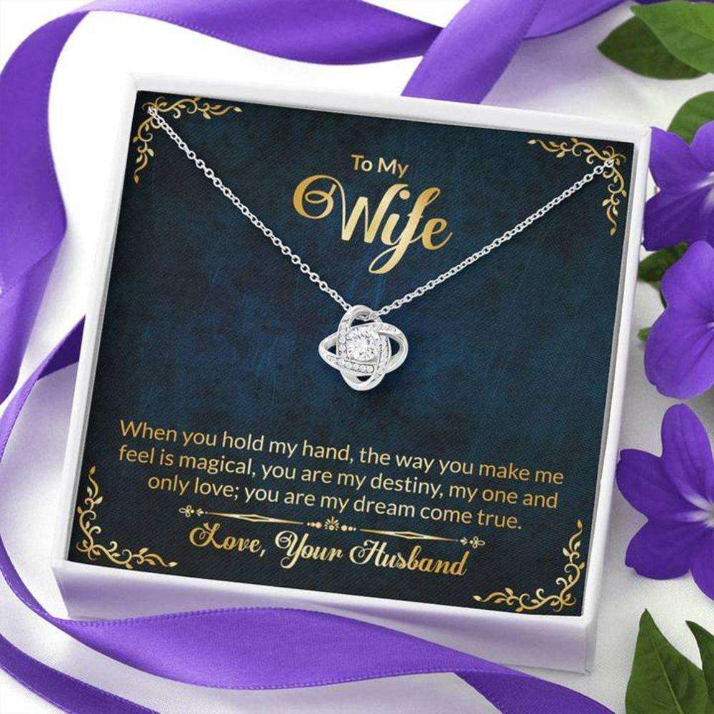 Wife Necklace “ Necklace For Wife “ To My Wife In Navy And Gold Stronger Together For Karwa Chauth Rakva