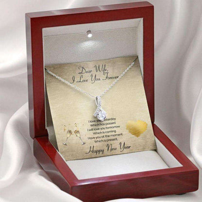 Wife Necklace “ Necklace For Wife “ To Wife “ Champagne “ Happy New Year For Karwa Chauth Rakva