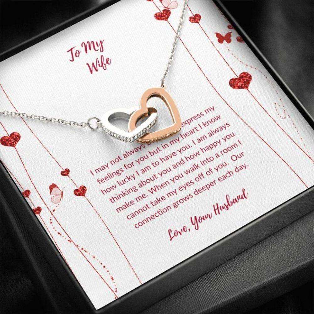 Wife Necklace “ Necklace For Wife “ To Wife Heart Flowers “ Valentine’S Day For Karwa Chauth Rakva