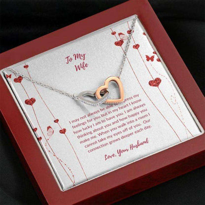 Wife Necklace “ Necklace For Wife “ To Wife Heart Flowers “ Valentine’S Day For Karwa Chauth Rakva