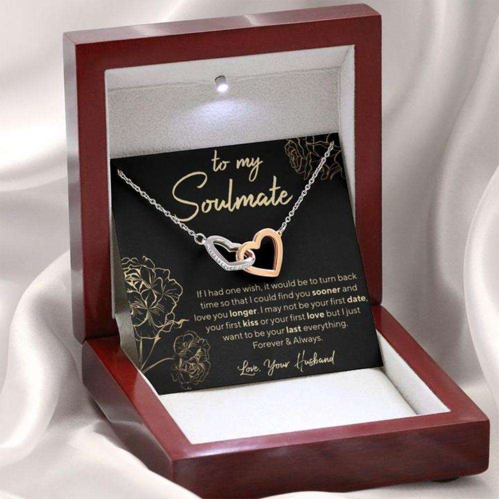 Wife Necklace “ Necklace For Wife “ To Wife “ Soulmate “ For Karwa Chauth Rakva