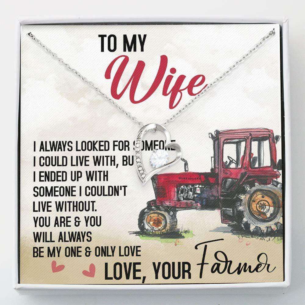 Wife Necklace, Necklace For Women Girl “ Farmer’S Wife “ To My Wife Gifts For Her Necklace For Karwa Chauth Rakva