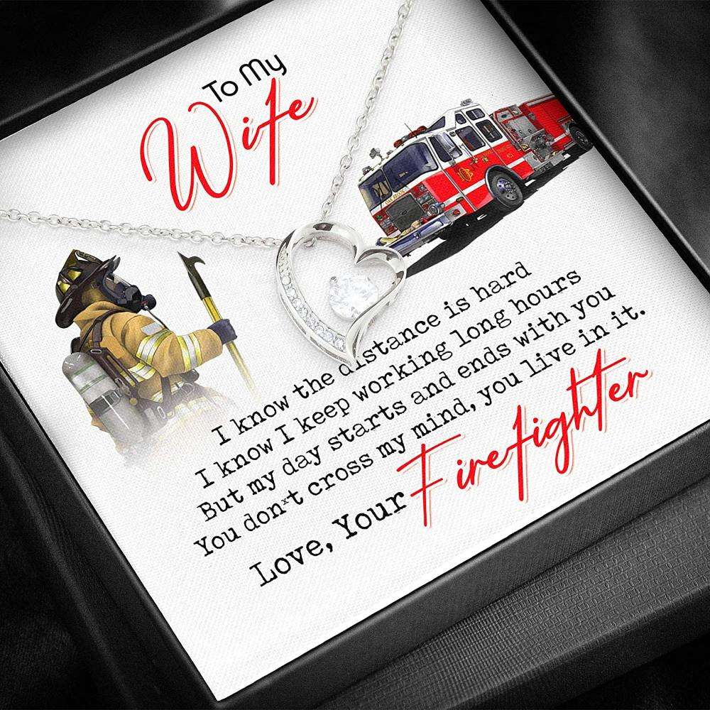 Wife Necklace “ Necklace For Women Girl “ Firefighter’S Wife Gift “ Gift For Wife For Karwa Chauth Rakva