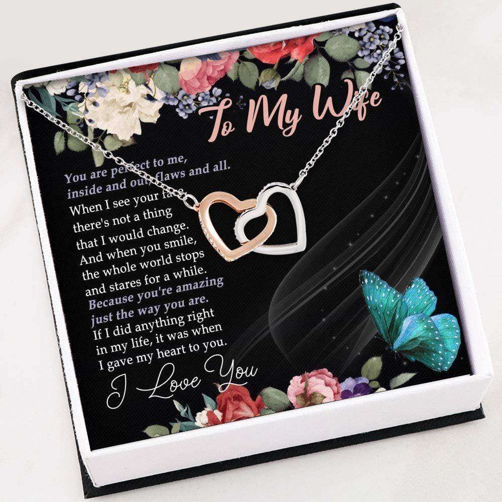 Wife Necklace, Necklace For Women Girl “ To My Wife Gift For Her Necklace “ Necklace With Gift Box For Karwa Chauth Rakva