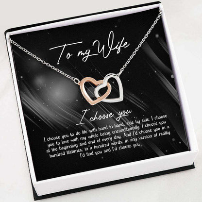 Wife Necklace, Necklace For Women Girl “ To My Wife Necklace Gift For Wife “ Necklace With Gift Box For Karwa Chauth Rakva