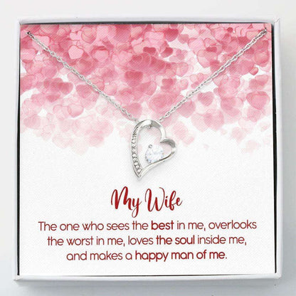 Wife Necklace, Necklace For Women Girl “ To My Wife Necklace “ Valentines Day Necklace With Gift Box For Karwa Chauth Rakva