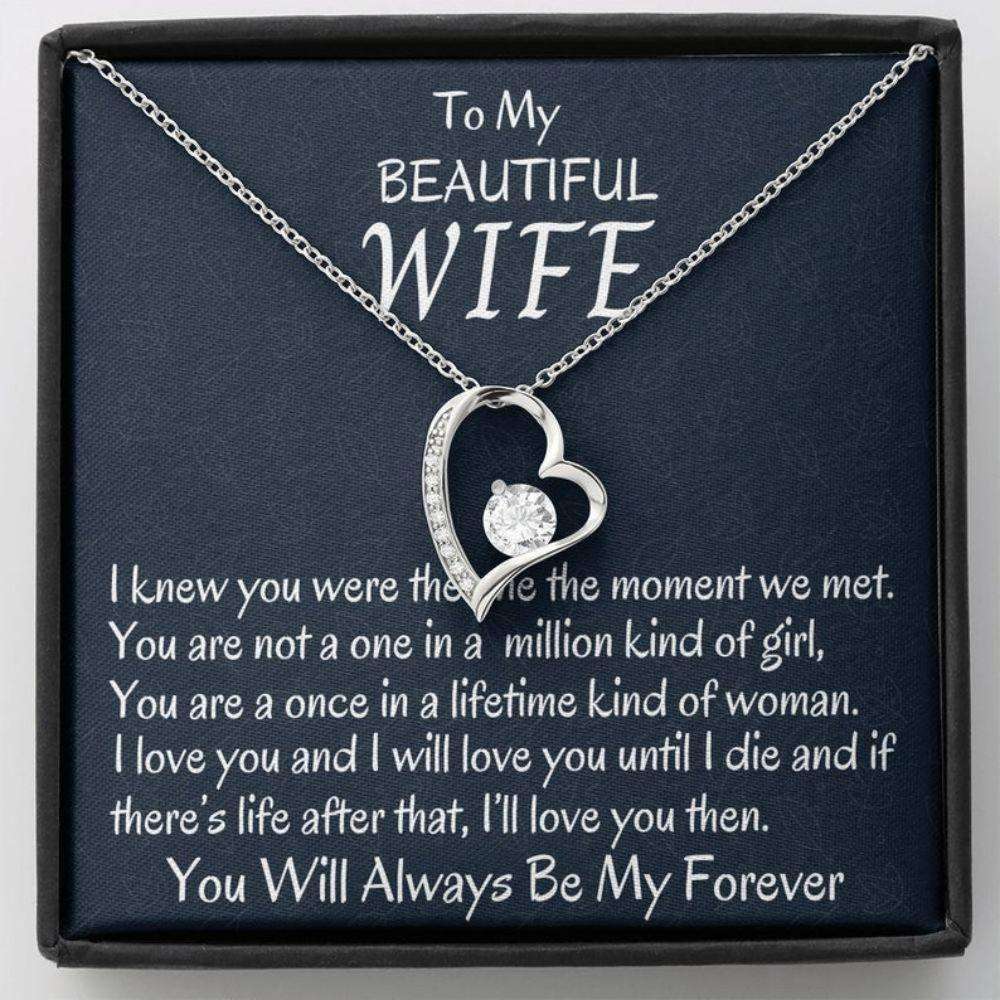 Wife Necklace, Necklace Gift For Her, Anniversary Necklace Gift Necklace, Birthday Gift, Forever Love Necklace Gift For Her, Gift For Wife For Karwa Chauth Rakva