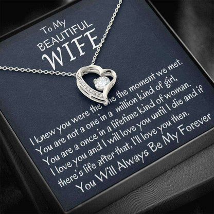 Wife Necklace, Necklace Gift For Her, Anniversary Necklace Gift Necklace, Birthday Gift, Forever Love Necklace Gift For Her, Gift For Wife For Karwa Chauth Rakva