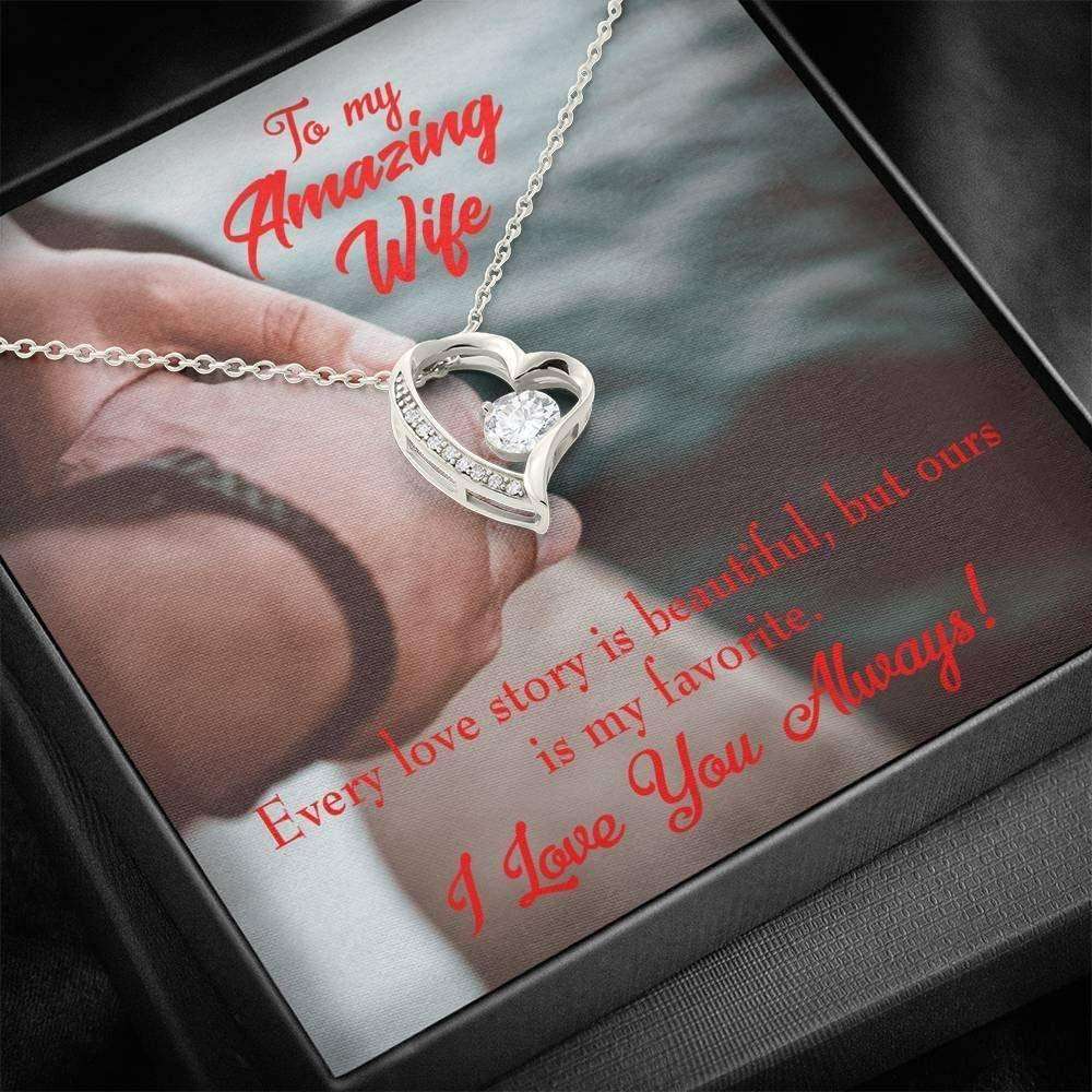 Wife Necklace, Necklace Gift For Wife Beautiful Love Story Forever Love Necklace For Karwa Chauth Rakva