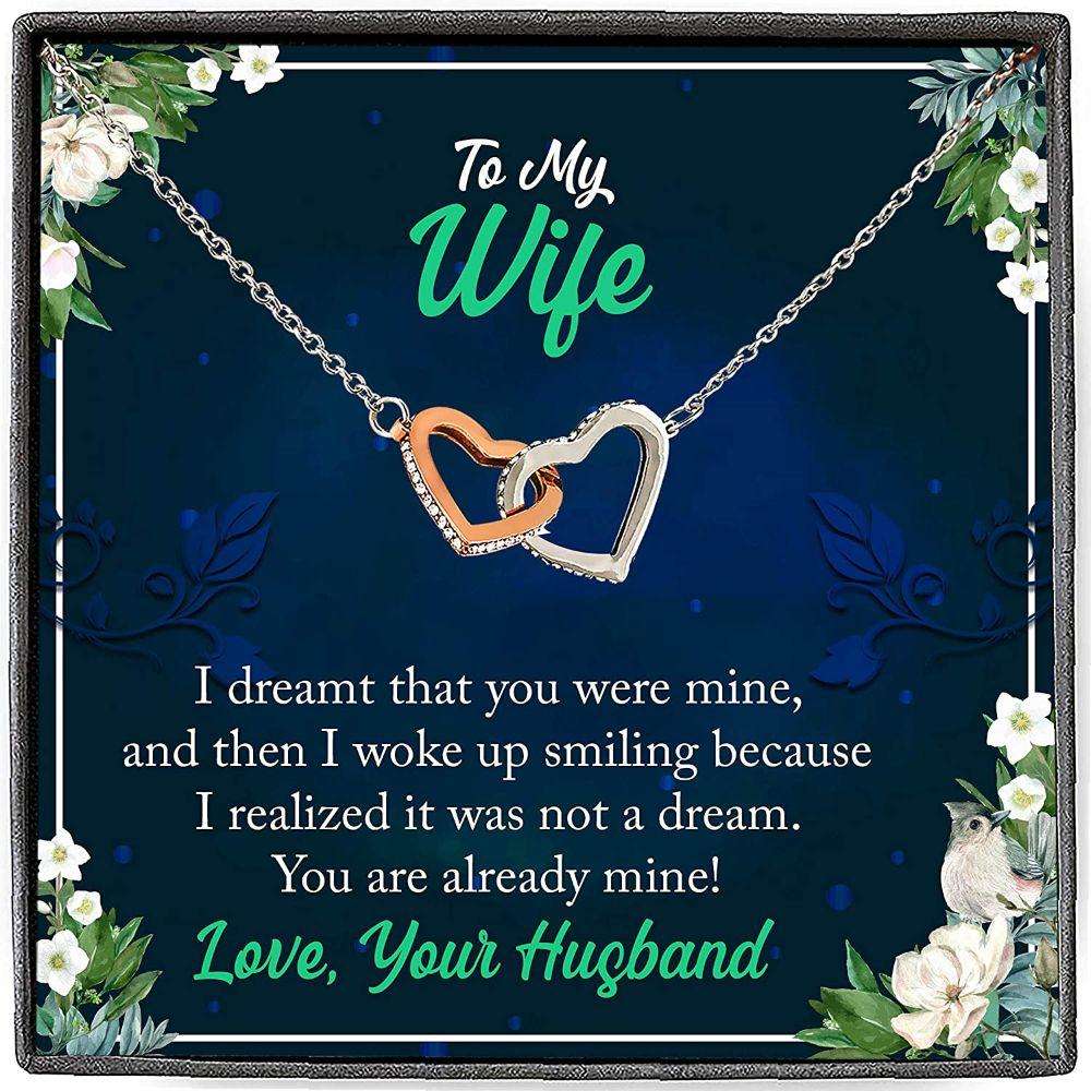 Wife Necklace, Necklace Gift For Wife, For Her, To My Wife You Are Already Mine For Karwa Chauth Rakva