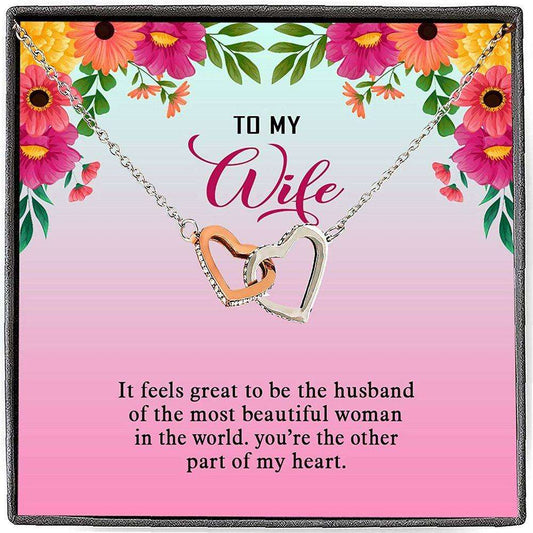 Wife Necklace, Necklace Gift To My Wife You Are The Most Beautiful Woman In The World For Karwa Chauth Rakva