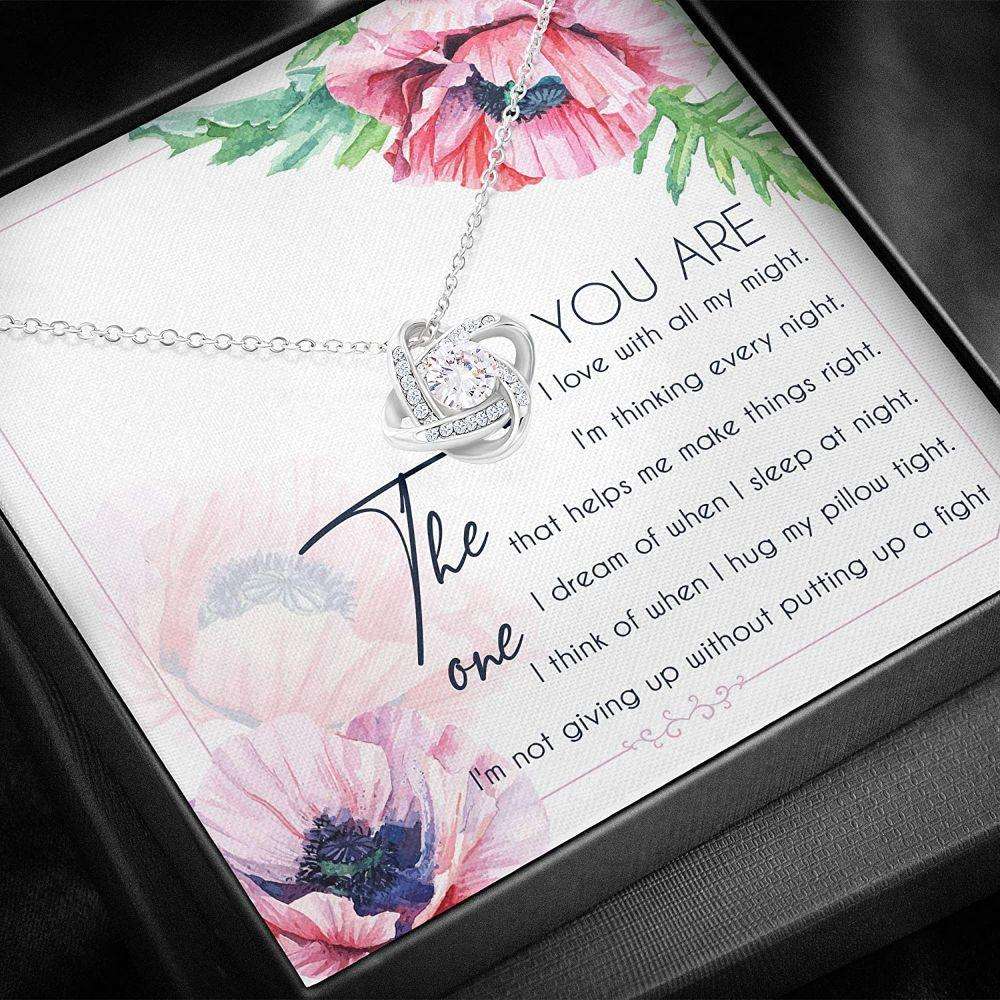 Wife Necklace, Necklace Gifts For Her “ You Are The One Necklace “ Necklace With Gift Box For Birthday Christmas For Karwa Chauth Rakva