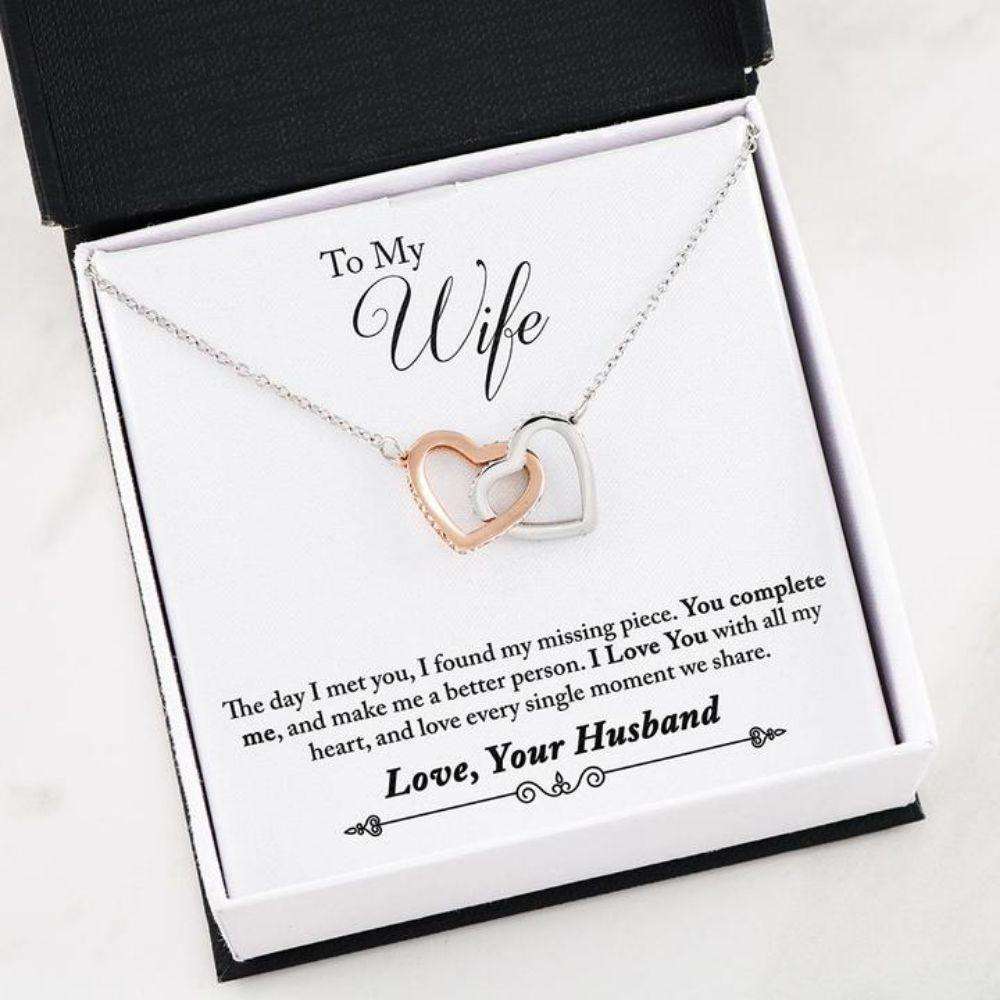 Wife Necklace, Necklace Gifts For Wife � You Complete Me And Make Me A Better Person” For Karwa Chauth Rakva