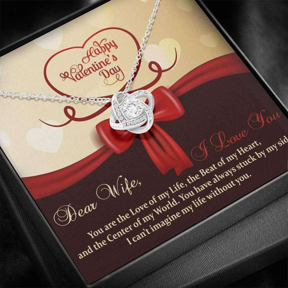 Wife Necklace, Necklace Love Knot Valentines Gift For Wife “ I Can’T Imagine My Life Without You! For Karwa Chauth Rakva