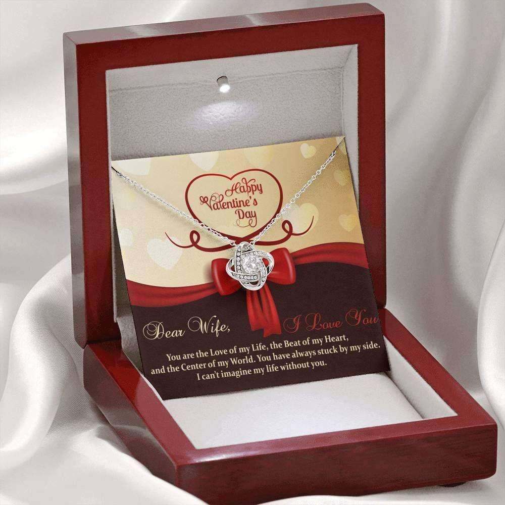 Wife Necklace, Necklace Love Knot Valentines Gift For Wife “ I Can’T Imagine My Life Without You! For Karwa Chauth Rakva