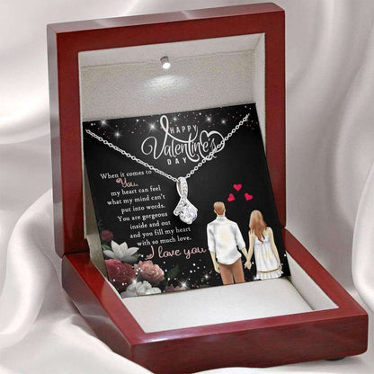 Wife Necklace, Necklace Pendant Valentines Gift For Her “ Wife Gift “ You Are Gorgeous Inside Out! For Karwa Chauth Rakva