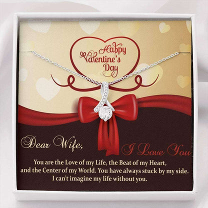 Wife Necklace, Necklace Pendant Valentines Gift For Wife “ I Can’T Imagine My Life Without You! For Karwa Chauth Rakva