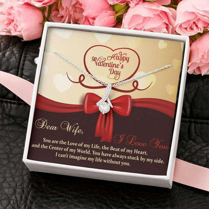 Wife Necklace, Necklace Pendant Valentines Gift For Wife “ I Can’T Imagine My Life Without You! For Karwa Chauth Rakva