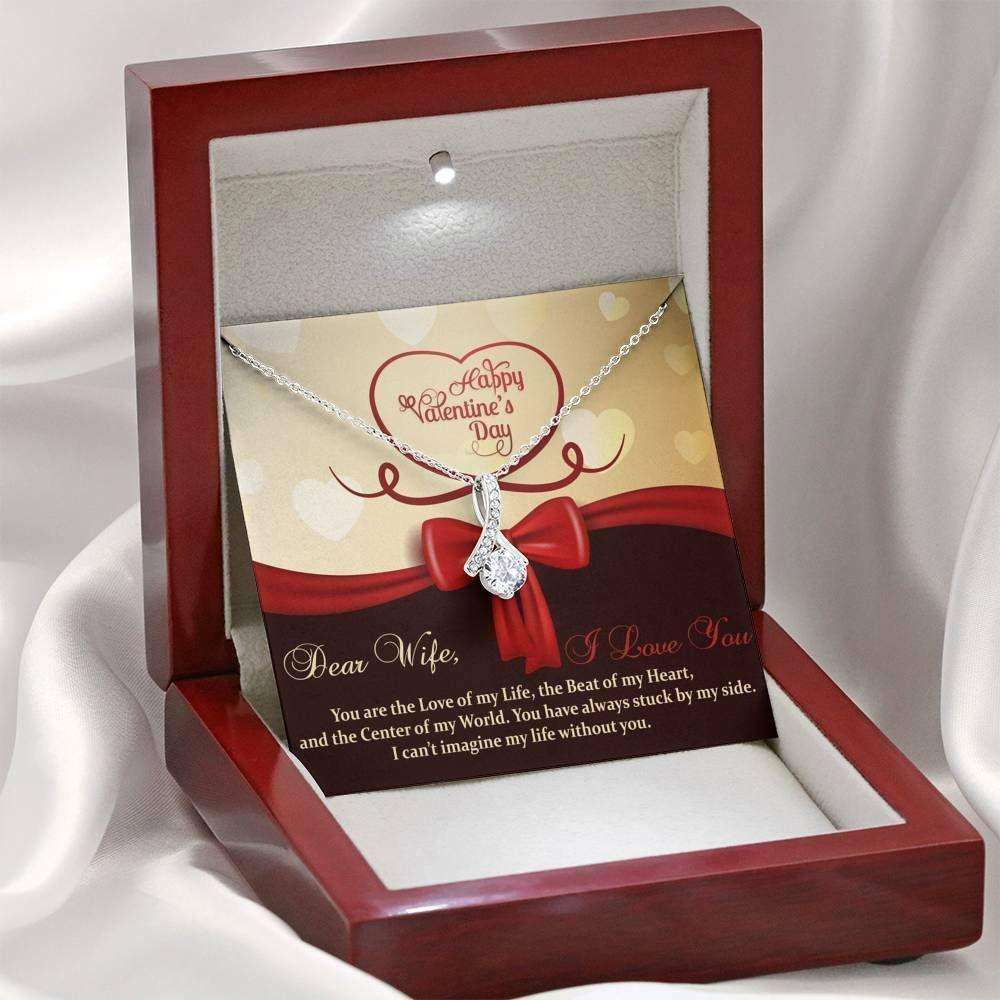 Wife Necklace, Necklace Pendant Valentines Gift For Wife “ I Can’T Imagine My Life Without You! For Karwa Chauth Rakva