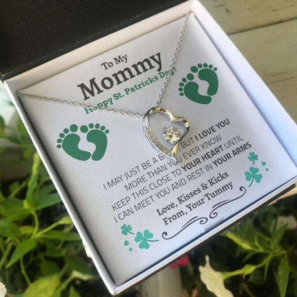 Wife Necklace, New Mom St Patrick’S Day Gift, Pregnant Wife St Patrick’S Day Gift, St Patricks Gift For Expecting Wife For Karwa Chauth Rakva