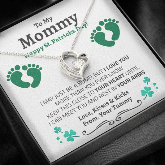 Wife Necklace, New Mom St Patrick’S Day Necklace, Gift For Pregnant Wife, Expecting Wife, Mom To Be Gifts For Mom To Be (Future Mom) Rakva