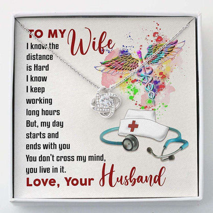 Wife Necklace, Nurse Wife “ Necklace Gifts For Her “ Necklace With Gift Box For Birthday Christmas For Karwa Chauth Rakva