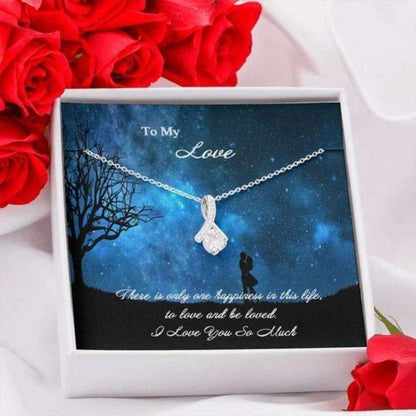 Wife Necklace, One Happiness In This Life Alluring Beauty Necklace Gift For Wife For Karwa Chauth Rakva