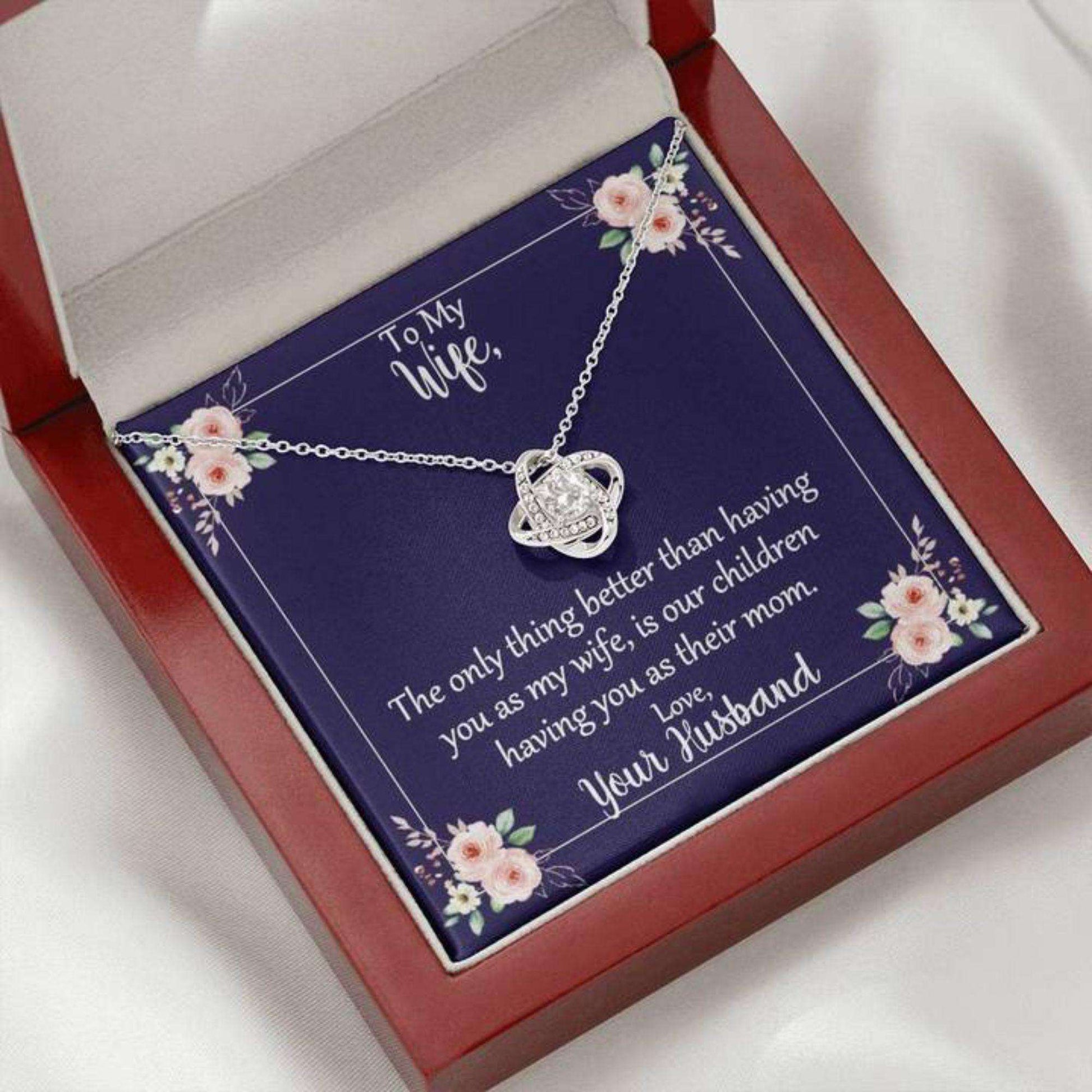 Wife Necklace, Only Thing Better Wife Mother From Husband Pendant Necklace For Karwa Chauth Rakva