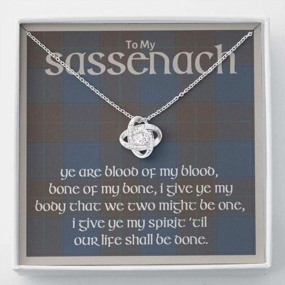 Wife Necklace, Outlander Necklace Gifts, Sassenach, Outlander Jewelry, My Sassenach, Celtic Love Knot For Karwa Chauth Rakva