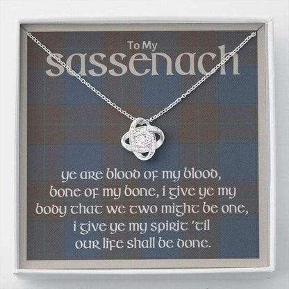 Wife Necklace, Outlander Necklace Gifts, Sassenach, Outlander Jewelry, My Sassenach, Celtic Love Knot For Karwa Chauth Rakva