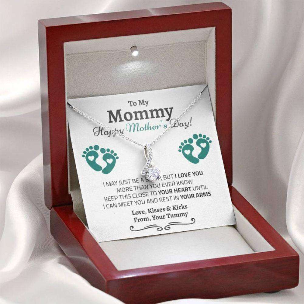 Wife Necklace, Pregnant Wife Mothers Day Necklace, Gift For New Mom, Mom To Be Gifts For Mom To Be (Future Mom) Rakva