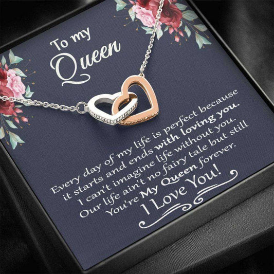 Wife Necklace, Queen Of Heart Necklace, To My Queen Necklace, Gift For Lovers, Wife, Girlfriend, Birthday Necklace Gift For Her, Christmas For Karwa Chauth Rakva