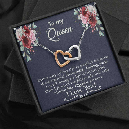 Wife Necklace, Queen Of Heart Necklace, To My Queen Necklace, Gift For Lovers, Wife, Girlfriend, Birthday Necklace Gift For Her, Christmas For Karwa Chauth Rakva