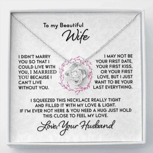 Wife Necklace, Romantic Anniversary Gift To My Beautiful Wife Necklace For Karwa Chauth Rakva