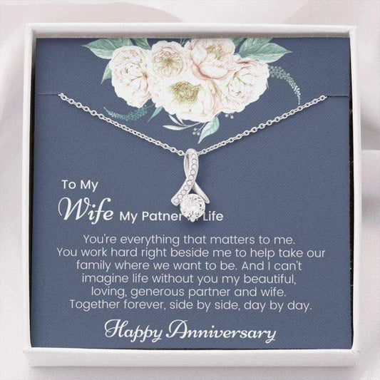 Wife Necklace, Romantic Wedding Anniversary Necklace Gift For Wife, Anniversary Gift For Wife, Husband To Wife, Happy Anniversary For Karwa Chauth Rakva