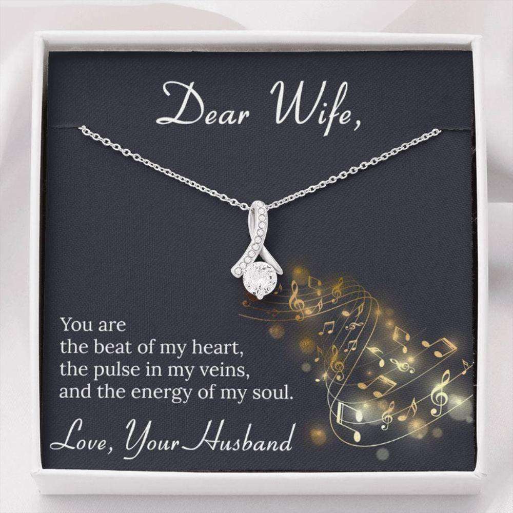 Wife Necklace, Romantic Wife Gift, Gift For Wife Anniversary Necklace For Karwa Chauth Rakva