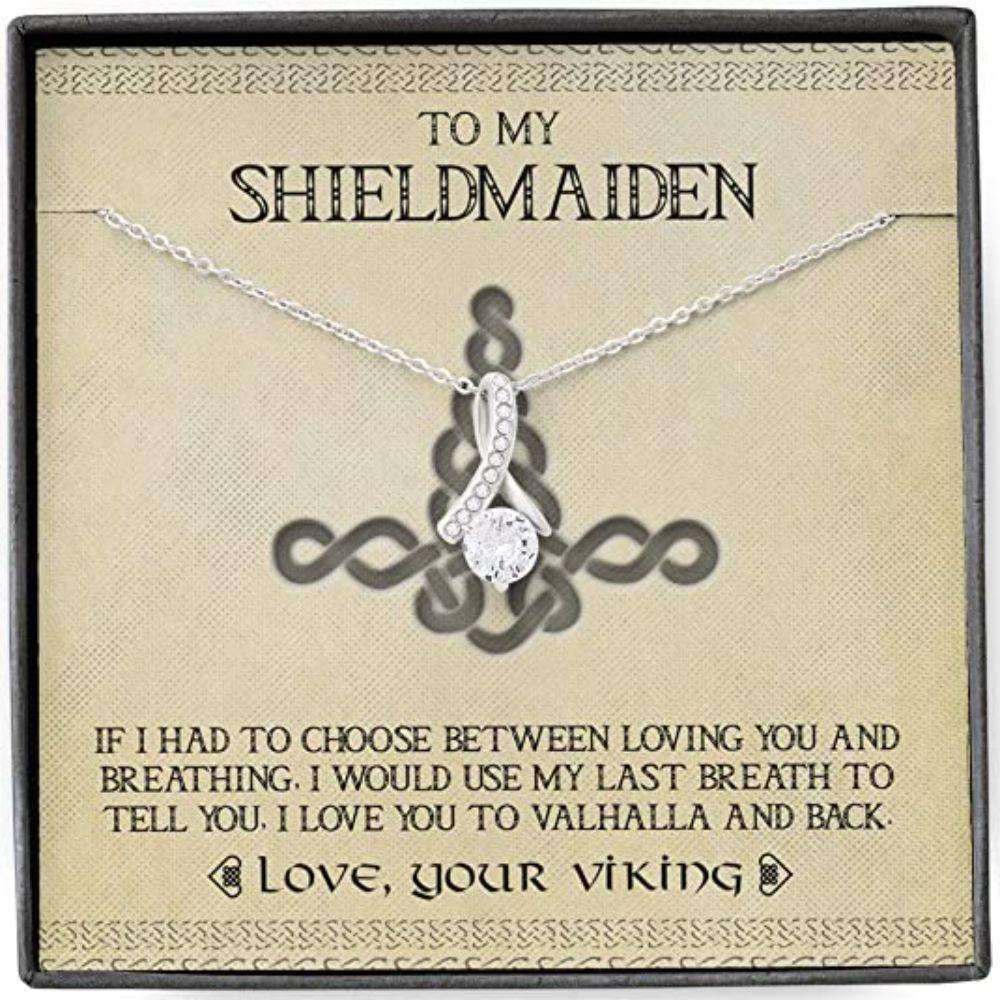 Wife Necklace, Shieldmaiden Necklace For Wife, Future Wife, Girlfriend Necklace For Karwa Chauth Rakva