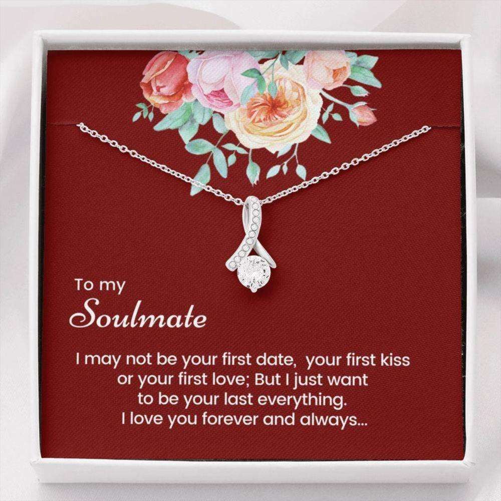 Wife Necklace, Soulmate Gift, To My Soulmate Necklace, Birthday Necklace Gift For Girlfriend, Romantic Wife Gift, Christmas Necklace For Karwa Chauth Rakva